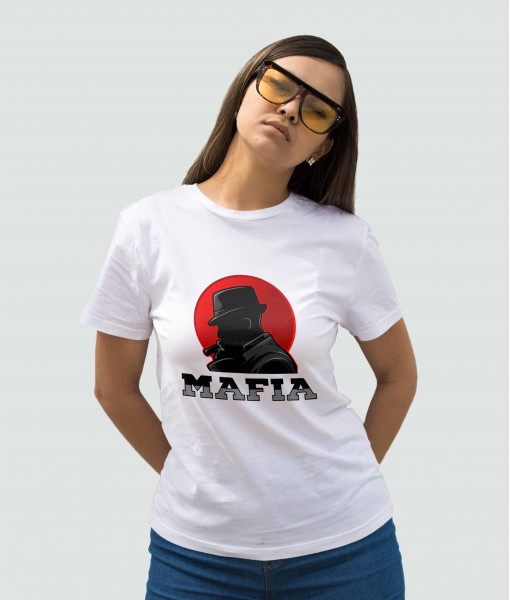 Дамска тениска с щампа Готика Mafia Man - TShirtArtShop.com